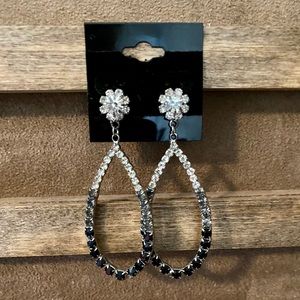 Ombré silver earrings